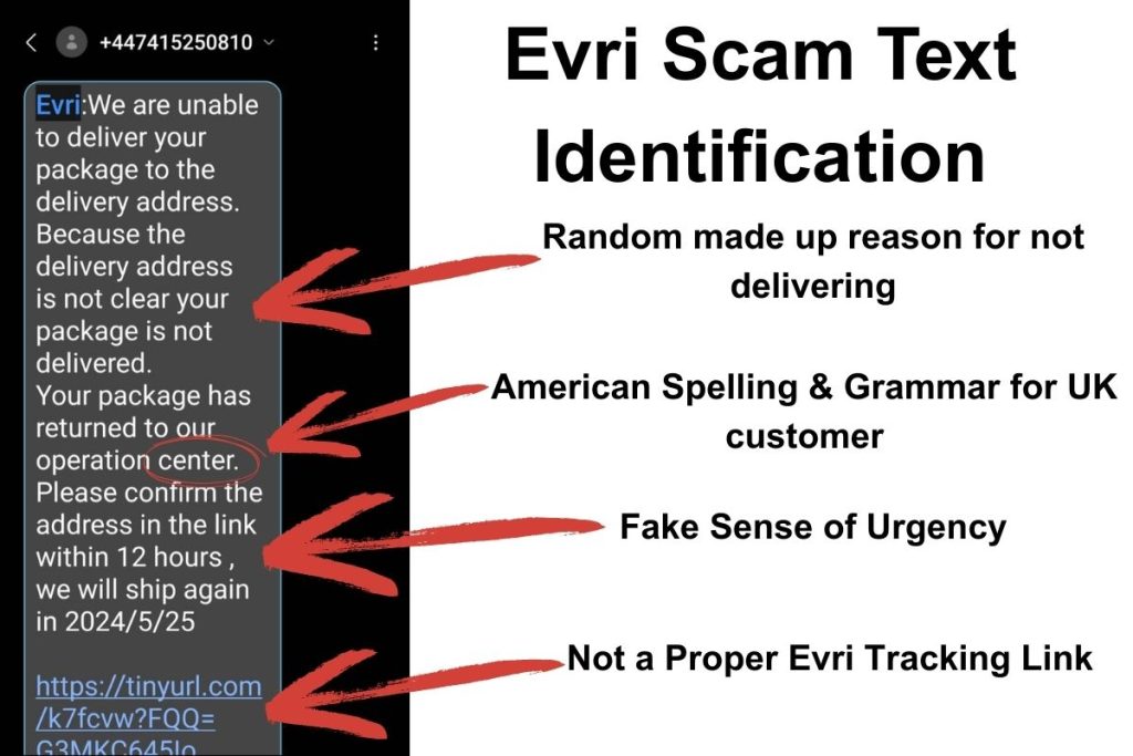 Evri Scam Text Messages