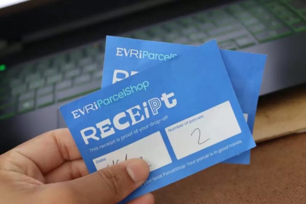 digital receipt Evri