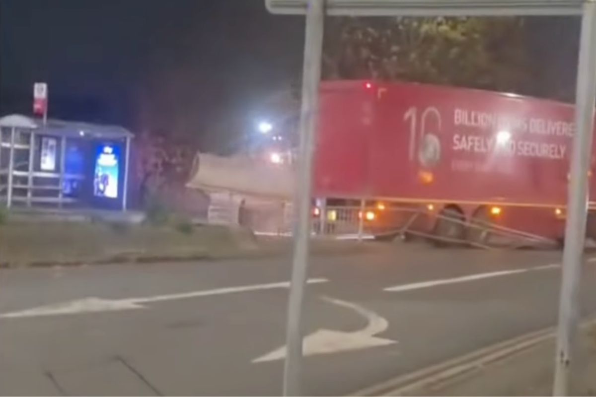 WATCH: Shocking Footage Shows Stolen Bulldozer Ploughing Into Royal Mail Lorry