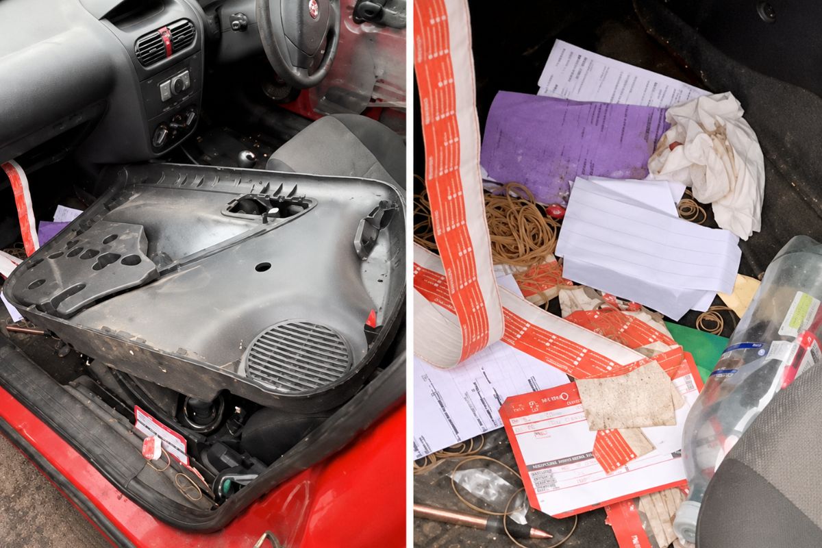 WATCH: Mechanic Opens Up Filthy Royal Mail Van To Find The Driver’s Door Card On The Passenger Seat